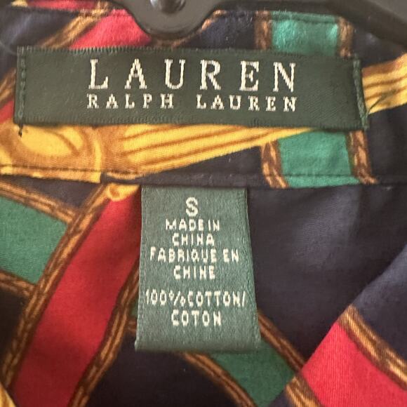 Lauren Ralph Lauren Women's Equestrian Button Front Long Sleeve Shirt Size Small - Picture 6 of 6